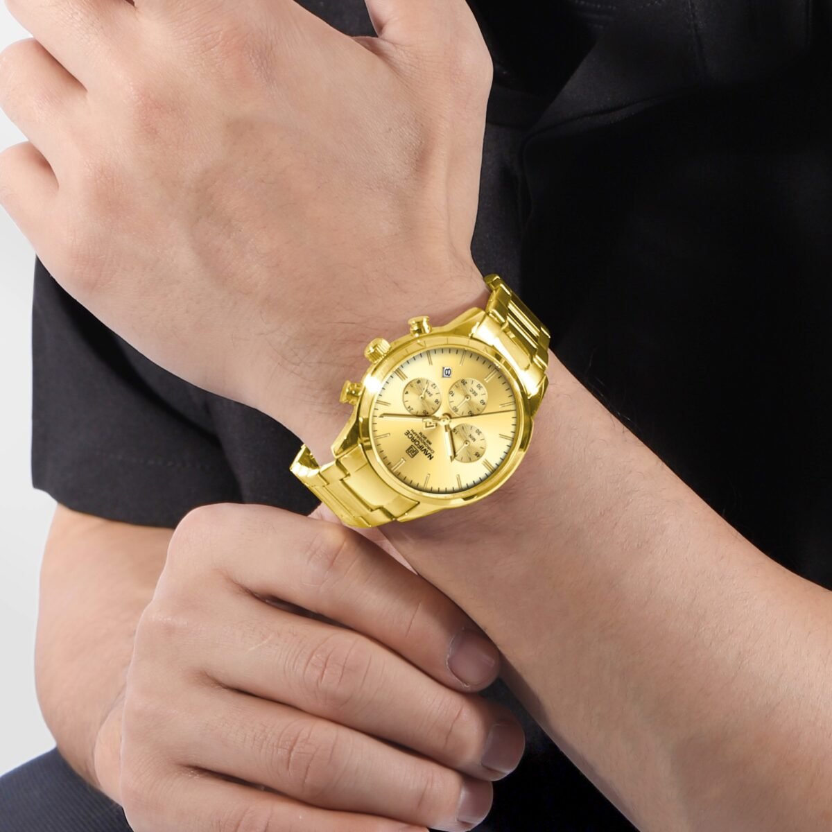 Naviforce 8076 For Men – Gold - Image 3