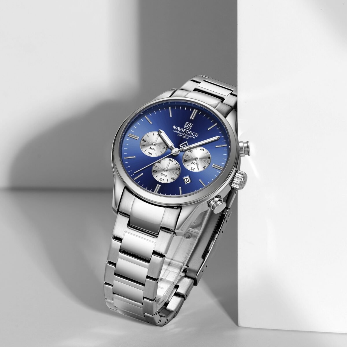 Naviforce 8076 For Men – Silver Blue - Image 2