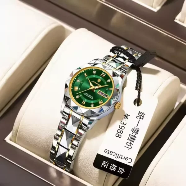 Poedagar 306 For Women – Silver Gold Green