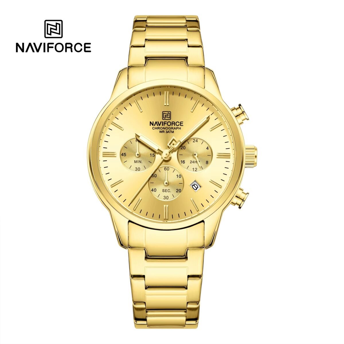 Naviforce 8076 For Men – Gold - Image 1