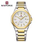 Naviforce 9258 CH For Men – Silver Gold White - Image 4