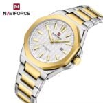Naviforce 9258 CH For Men – Silver Gold White - Image 3