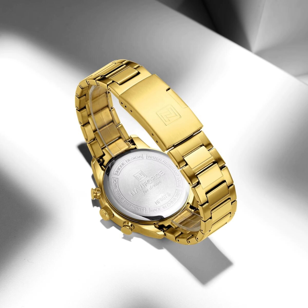 Naviforce 8076 For Men – Gold - Image 4