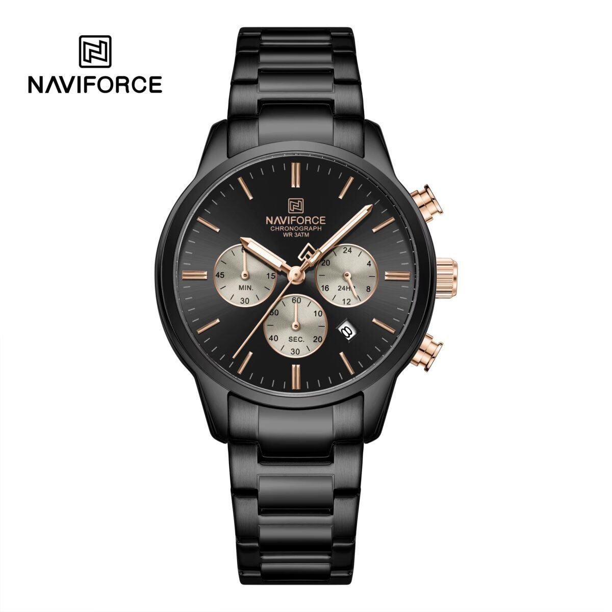 Naviforce 8076 For Men – Black Rose - Image 1