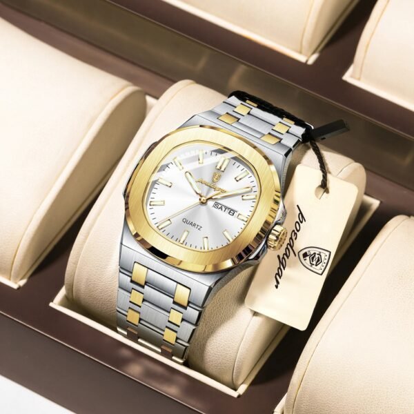 Poedagar 853 CH For Men – Silver Gold